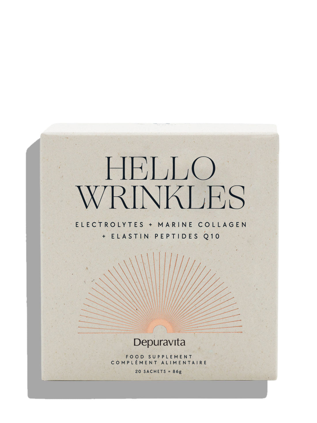 A square off-white product box for Depuravita &