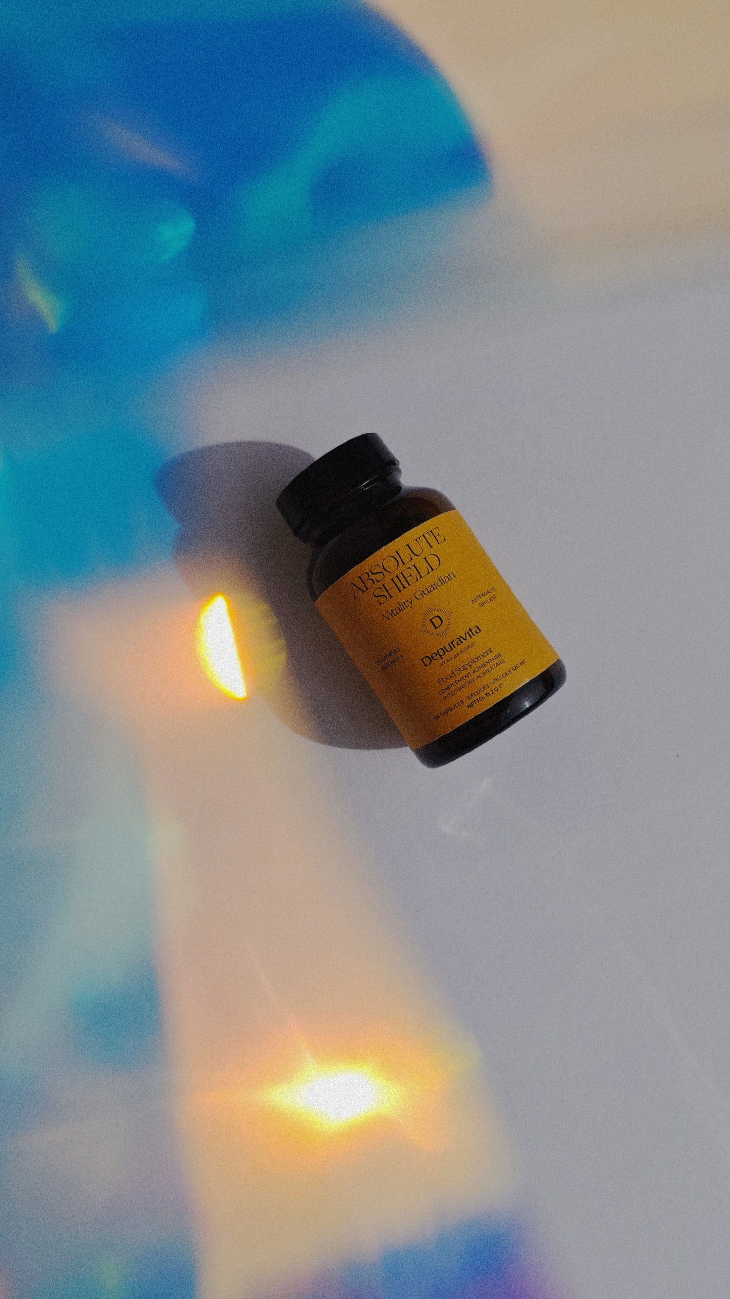 A person enjoying a moment of tranquility with Depuravita wellness products.